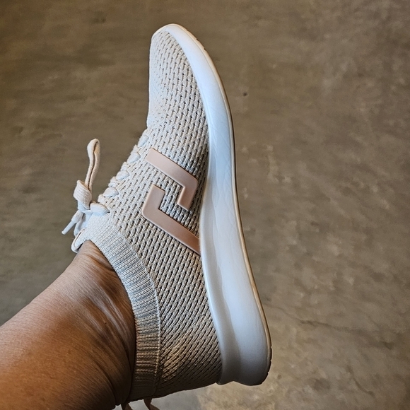 Rollie Bone & Blush Bolt Overlay Lace UpRound Toe Breathable Sneaker Size 9 - Picture 3 of 10